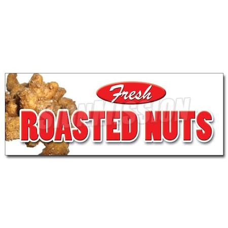 ROASTED NUTS DECAL Sticker Fresh Hot Stand Supplies Equipment Spiced